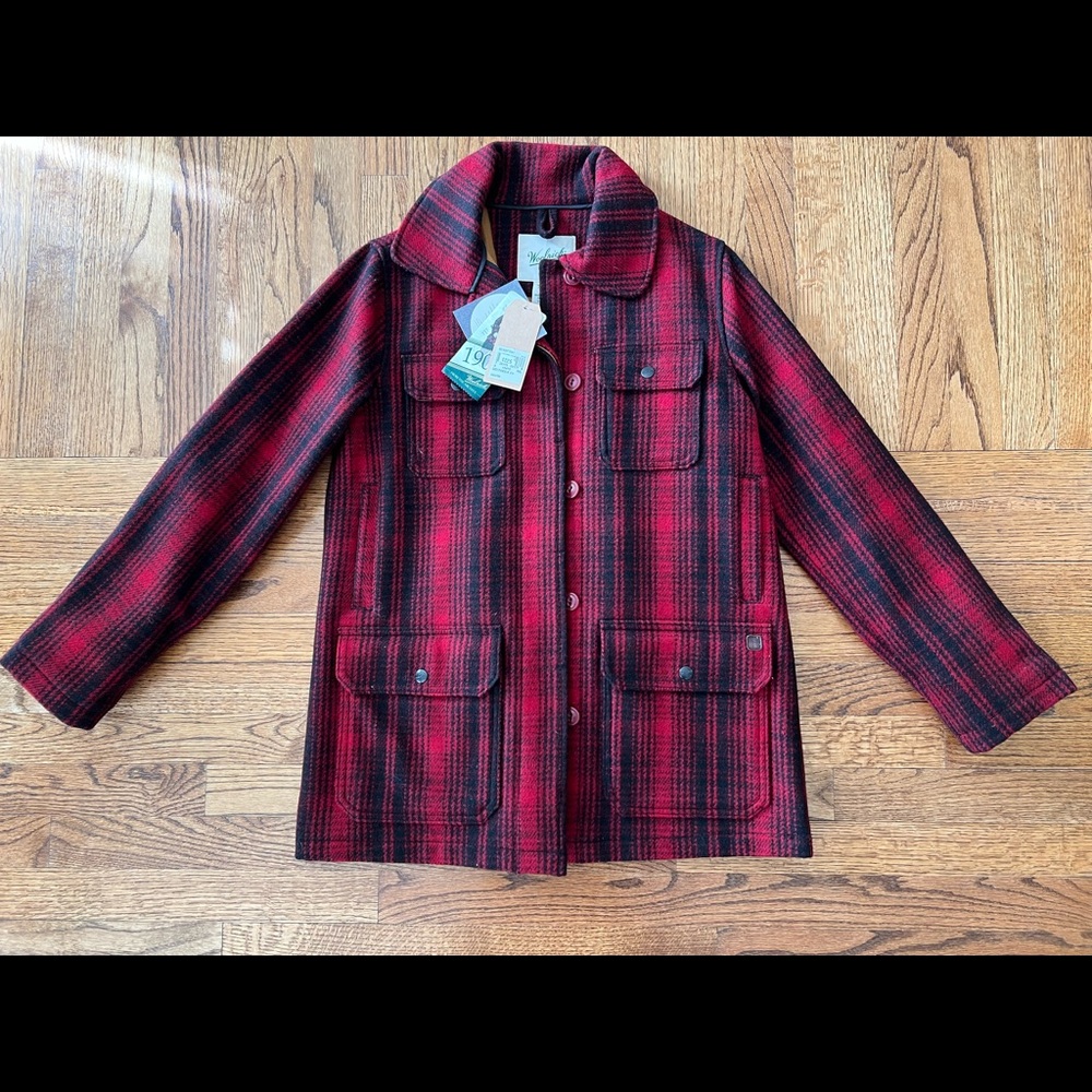 NWT Woolrich Womens 503 Hunt Coat red and black  Sz. M